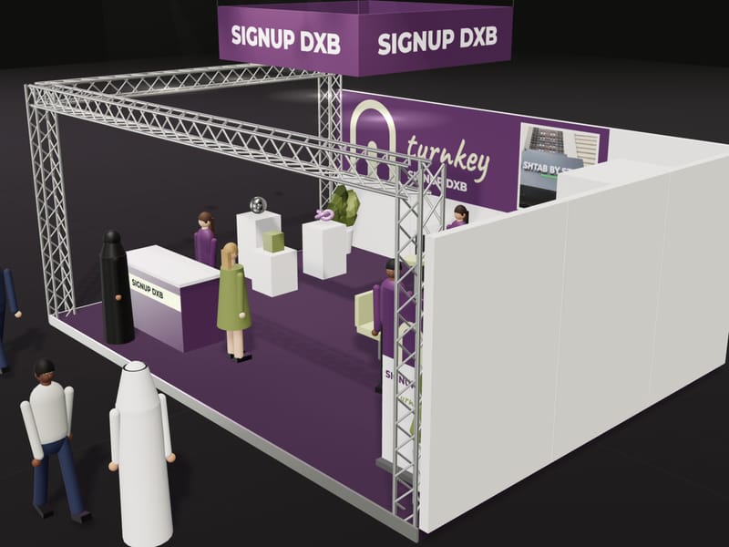 SIGNUP DXB stand visualisation: corner view